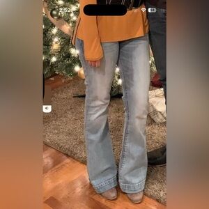 Buckle black high rise flare jeans